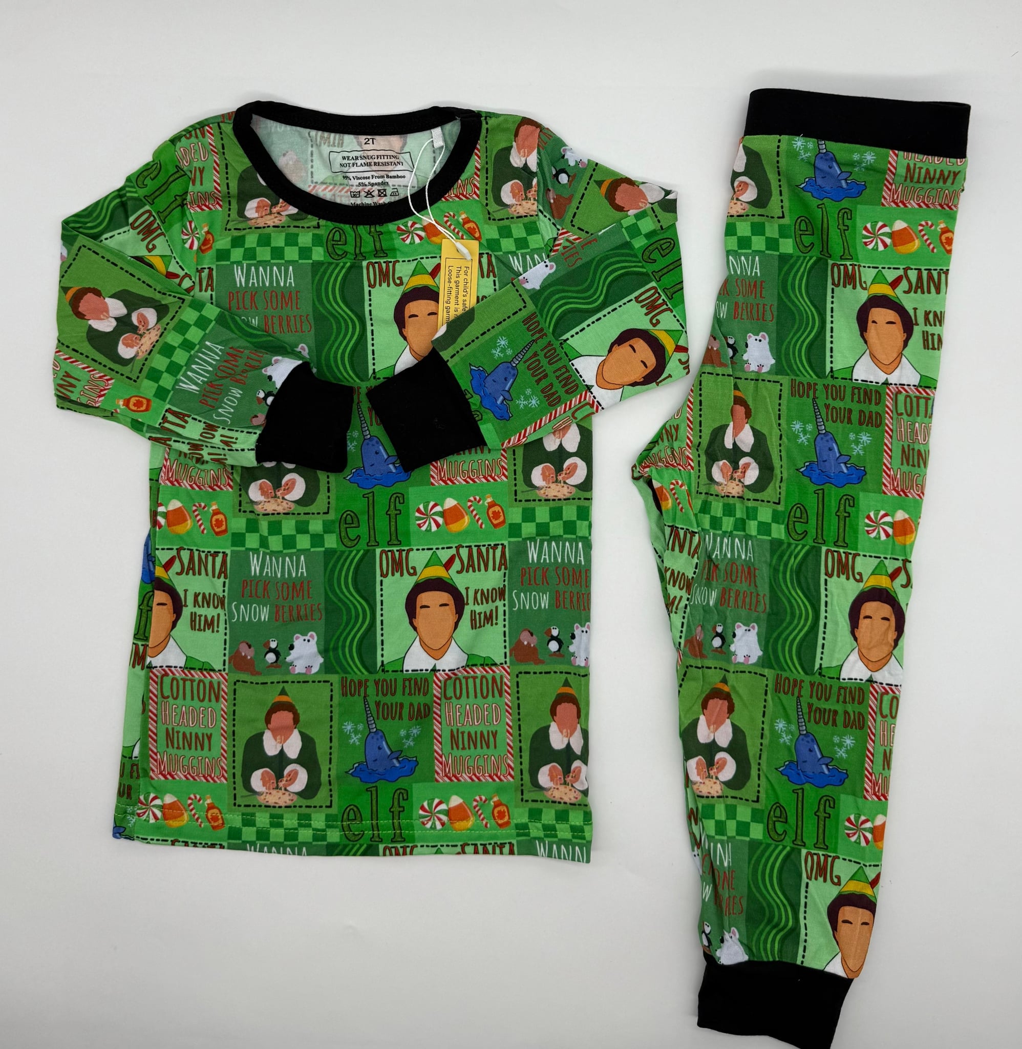 Elf Christmas Long Sleeve/Pants 2 pc Set