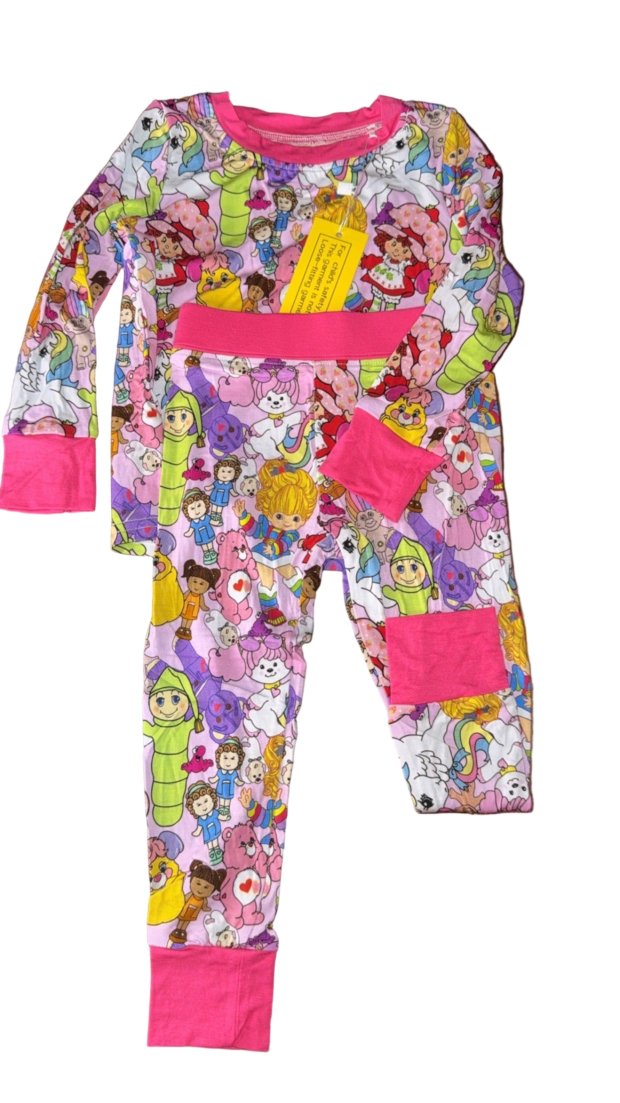 80's Girls Cartoon Mashup Long Sleeve/Pant 2 pc Set