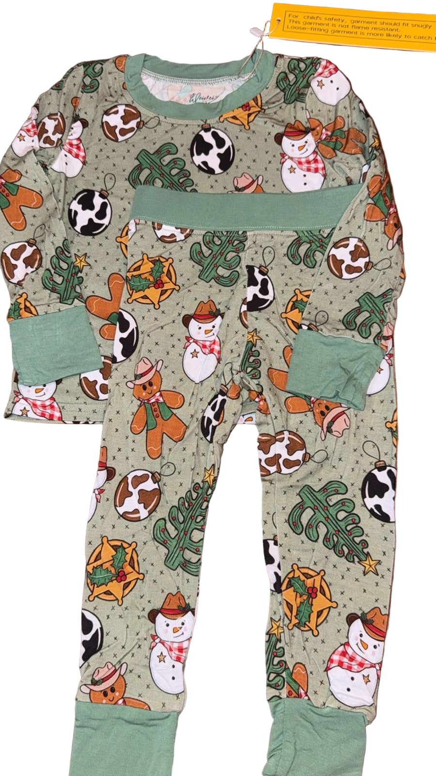 Gingerbread Cowboy Long Sleeve/pants 2 pc set